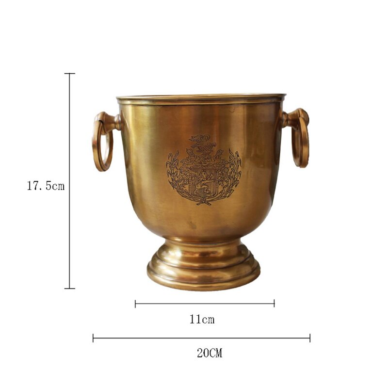 Hand Carved Brass Ice Buckets