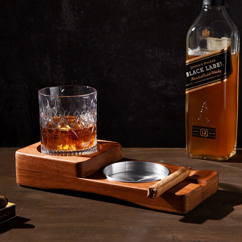Modern Ashtray w/ Whiskey and Cigar rests