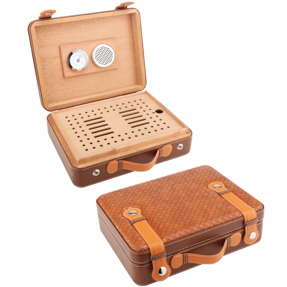 Travel Cigar Humidor Box (50 cigar capacity)