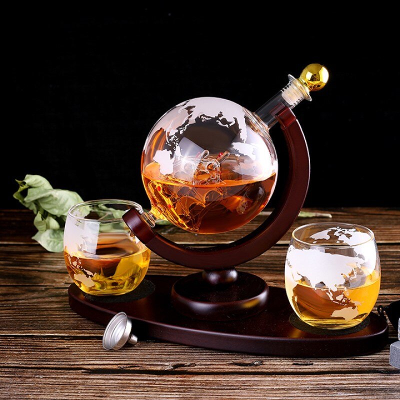 Whiskey Decanter Globe Set