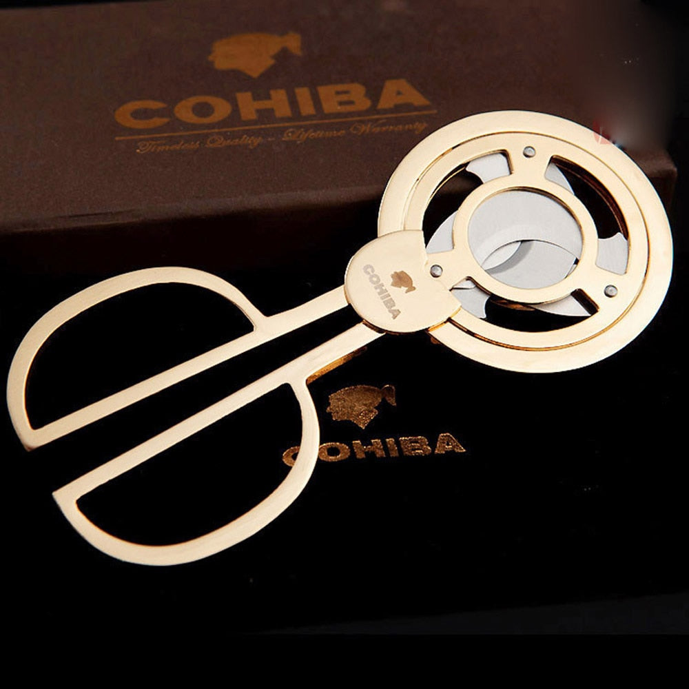 COHIBA Triple Blade Gold Plated Cigar Cutter