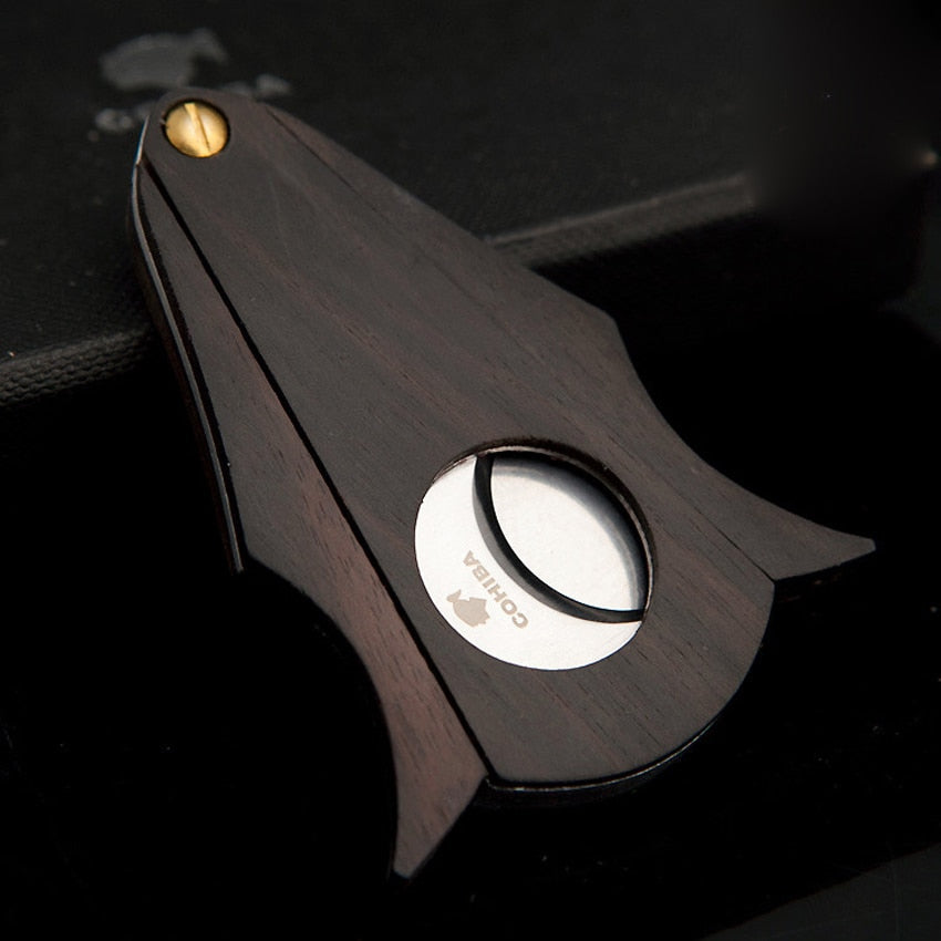 COHIBA Double Bladed Rose Wood Cigar Cutter