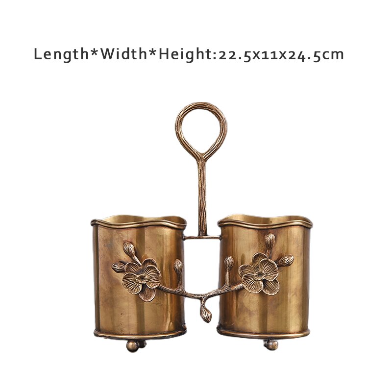 Brass Wine Ice Bucket Whiskey Cooler European Style Luxury Pure Copper Wine Barrel Holder Home Decoration Bar Whiskey Buckets