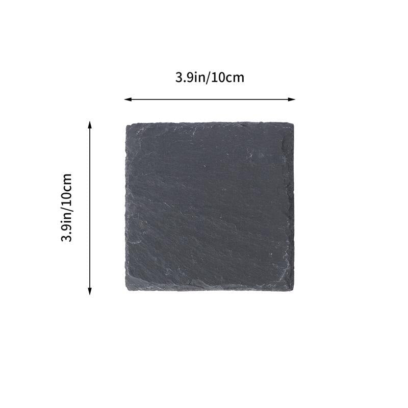 4 piece Black Slate Coasters