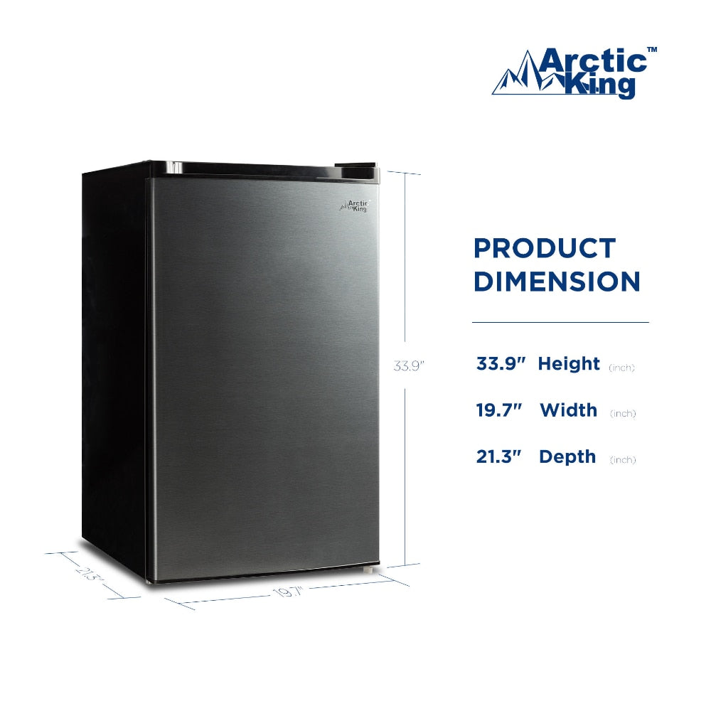 4.4 Cu ft Stainless Steel Mini-fridge