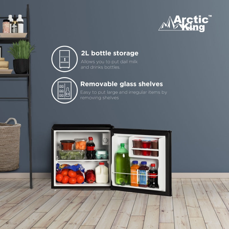 Arctic King- 1.7 Cu ft Black Mini-Fridge