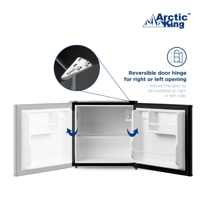 Arctic King- 1.7 Cu ft Black Mini-Fridge