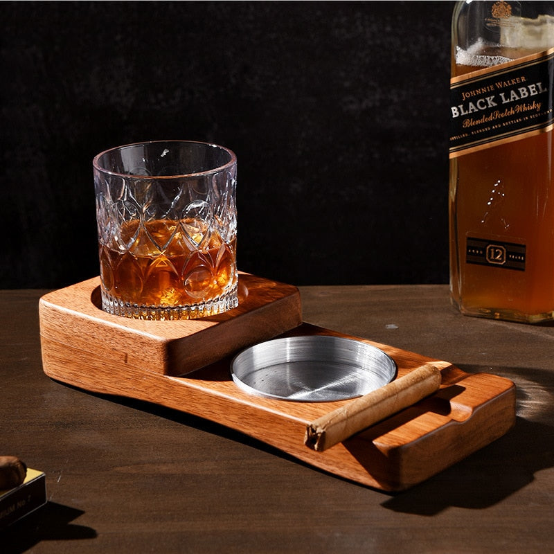 Modern Ashtray w/ Whiskey and Cigar rests