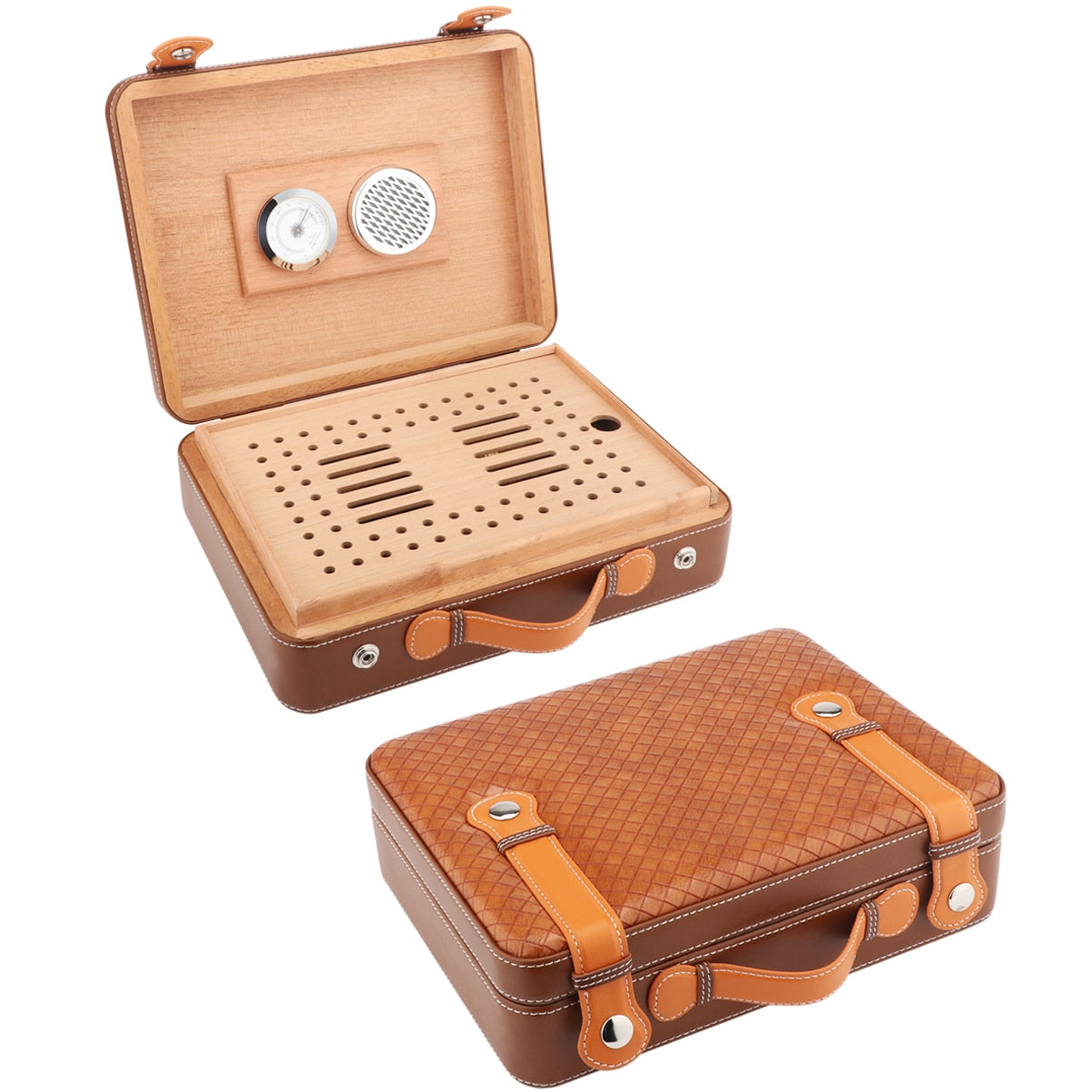 Travel Cigar Humidor Box (50 cigar capacity)